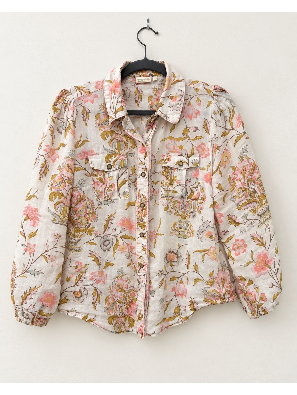 Spartina 449 Women's Floral Button-Up Shirt Size S
